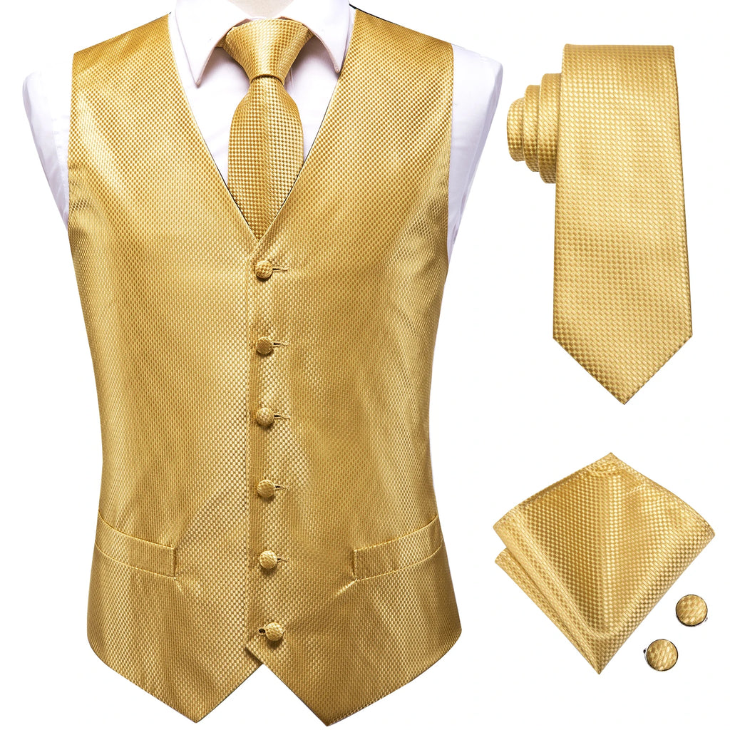 Gold paisley tie set, perfect for formal occasions and weddings