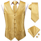 Gold paisley tie set, perfect for formal occasions and weddings
