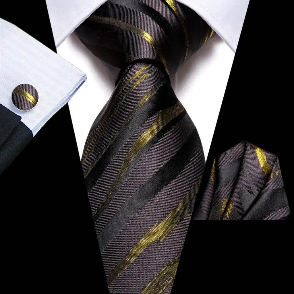 Purple Paisley Silk Tie Set for Men - VacationGrabs