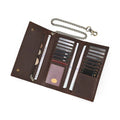 Men’s Leather Wallet with Iron Chain Clip Purse Long Fashion Wallet - VacationGrabs
