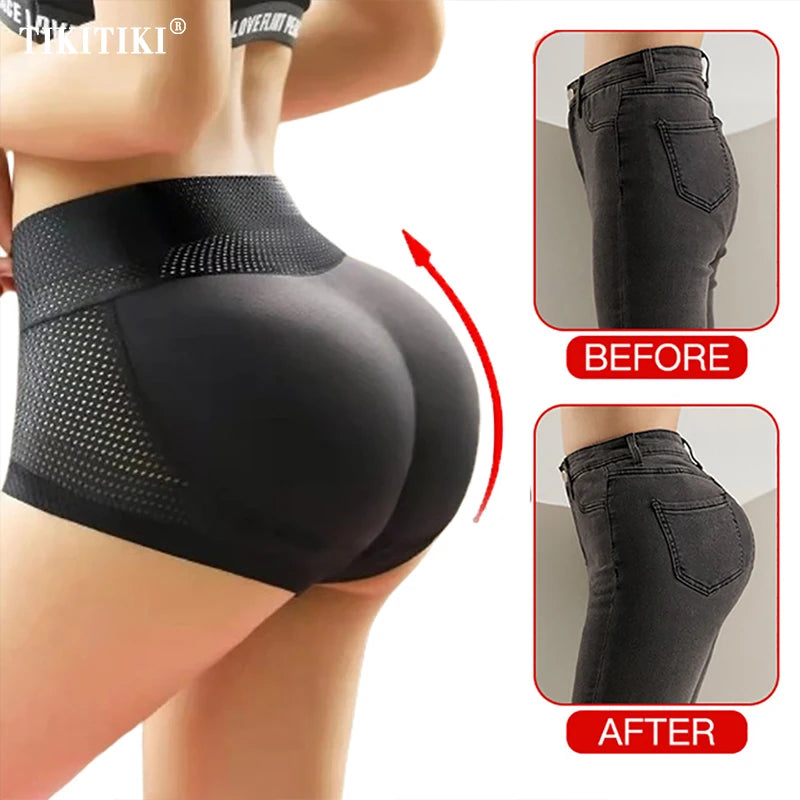 Padded Butt Lifter Shapewear Panties, High Waist Control