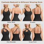 Halter Neck Bodysuit Shapewear - Backless Tummy Control