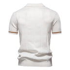 AIOPESON Men's Solid Color Sport Zipper Polo Shirt Athletic Social Polo Shirts for Men Office Slim Fit Polo