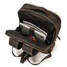 Anti-Theft Handmade Leather Backpack Vintage Travel Bag for Men - VacationGrabs