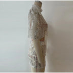Chic Two-Piece Glitter Resort Outfit - Chic Vacation Wear