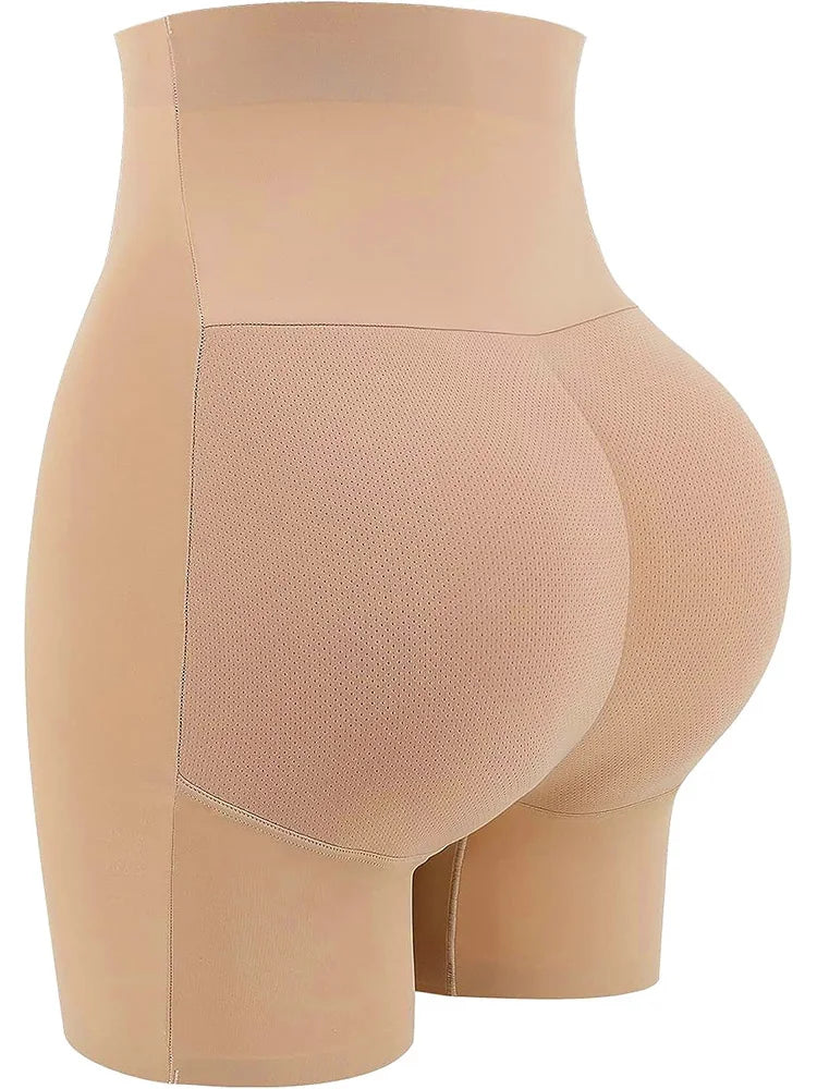 High Waisted Tummy Control Booty Shorts - Padded Shaper