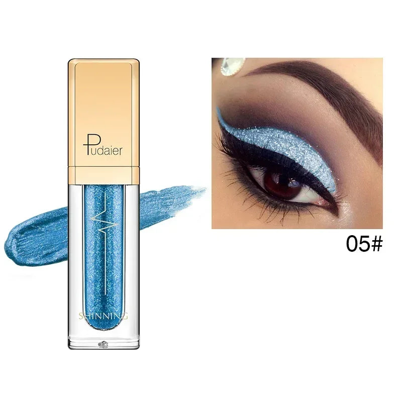 Pink Liquid Glitter Eyeshadow 18 Colors Waterproof Shimmer