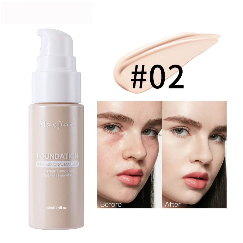1PCS 12 Color Liquid Foundation Powder Is Light And Delicate Moisturizing High Coverage Easy To Apply And Long Lasting