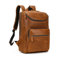 Vintage Genuine Leather Backpack 16" Laptop School Travel