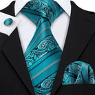 Green Silk Tie Set for Men: Multiple Shades Available - VacationGrabs