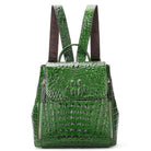 Luggage & Bags - Backpacks Textured Crocodile Pattern Leather Daypacks for Women 5 Colors