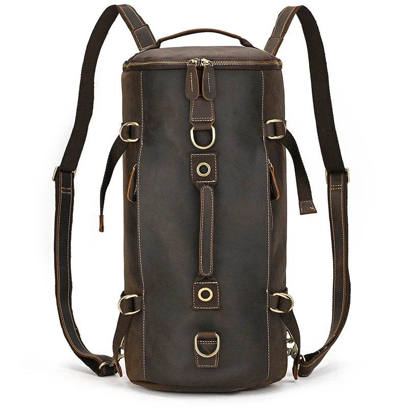 Retro Style Leather Backpack Travel Bag Men’s Motorcycle Handbag - VacationGrabs