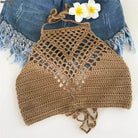 Lightweight Summer Beach Crochet Crop Top Tank Tops - VacationGrabs