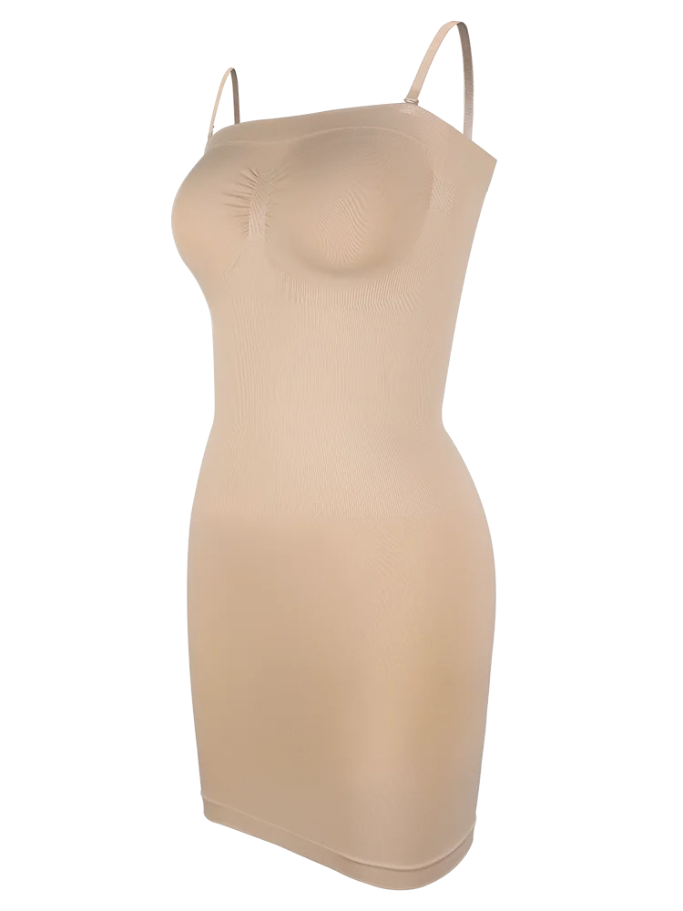 Women's Strapless Tummy Control Full Slip Body Shaper