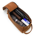 Casual Men’s Leather Clutch Wallet Genuine Leather Toiletry Bag - VacationGrabs