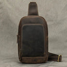Fashion Men's Chest Bag Vintage Single Shoulder Crossbody Leather - VacationGrabs