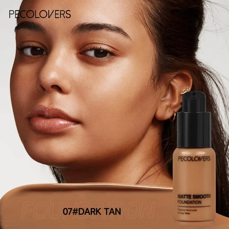 Waterproof and Sweat-proof Liquid Foundation, Natural and Long-lasting, Without Makeup Removal, Facial Cosmetics