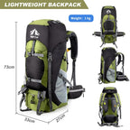 Lightweight Foldable Hiking Backpack with Rain Cover