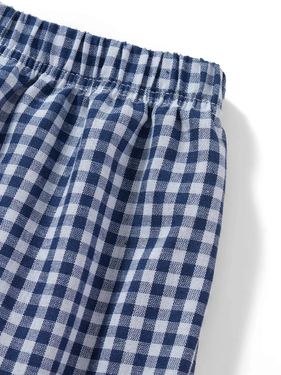 VacationGrabs Women Y2k Gingham Boxer Shorts Stripes Button Elastic Waist Boxers Cute Mini Bloomers Plaid Loose Fit Boy Shorts