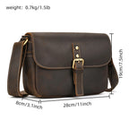 Vintage Fashion Men's Shoulder Bag Genuine Leather Men Sling Bag