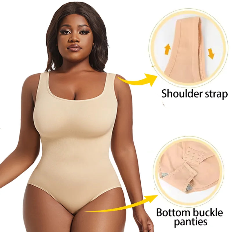 Plus Size Shapewear Bodysuit - Tummy Control Tank Top