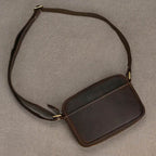 Small Men's Leather Retro Clutch Bag Casual Crossbody Fashion Bag - VacationGrabs