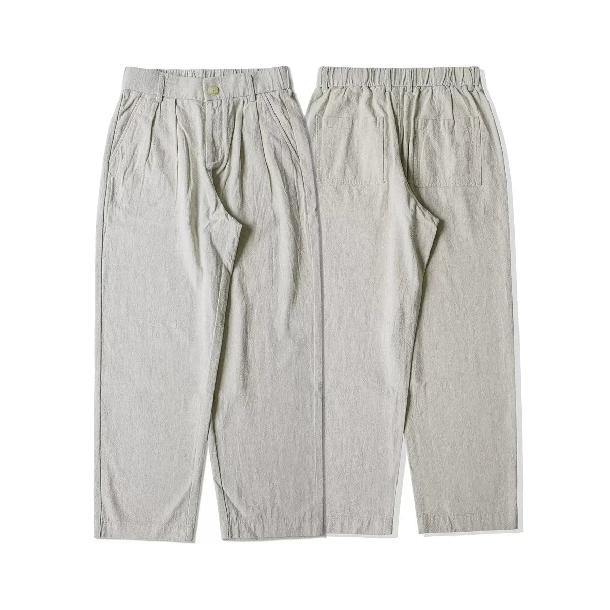 Red Tornado Old Money Aesthetic Linen Pants Men's Casual Pleated Trousers Loose Fit