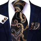 Multicolor Paisley 100% Silk Tie Sets for Men - VacationGrabs