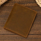 Genuine Leather Short Wallet for Credit Cards & Sim Cards with Zipper - VacationGrabs
