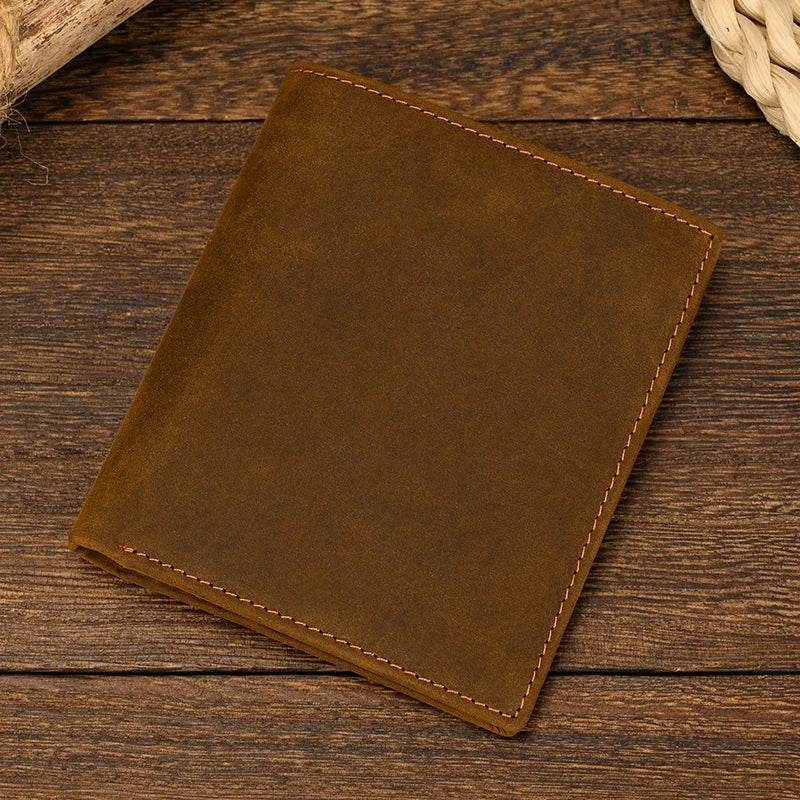 Genuine Leather Short Wallet for Credit Cards & Sim Cards with Zipper - VacationGrabs