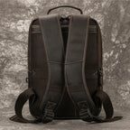 Men's Crazy Horse Leather Backpack 15.6" Laptop Daypack