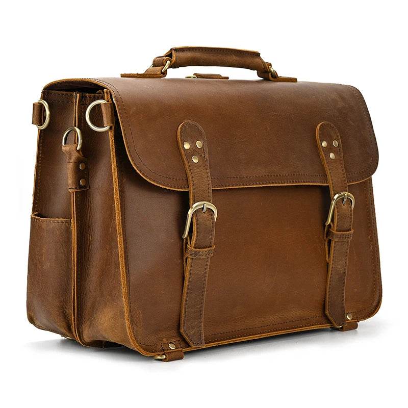 High Capacity Leather Laptop Briefcase Business Backpack - VacationGrabs