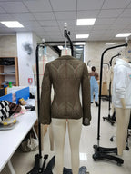 VacationGrabs Women Y2K Vintage Cardigan Knitted Hollow Out Sweater Tops Casual Fashion Top Casual Daily Wear Winter Fall Outerwear