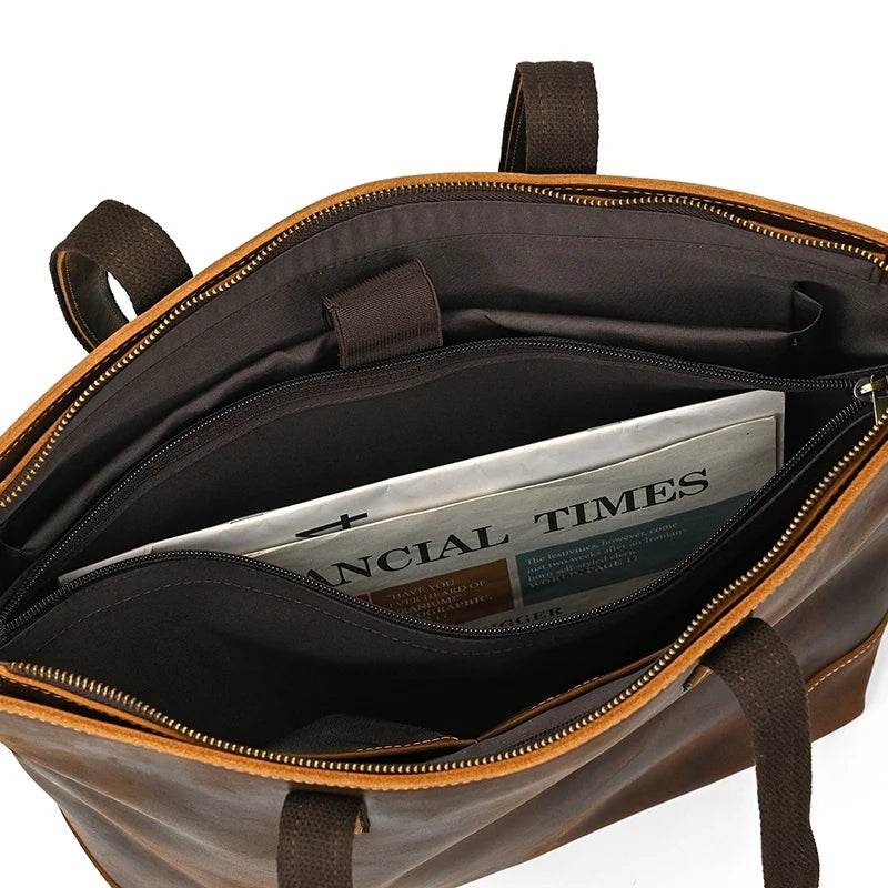 Designer Leather Handbag Women Fashion Work Totes Cowhide - VacationGrabs