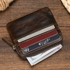 Mini Coin Purse Wallet Genuine Leather for Men & Women Zippered - VacationGrabs