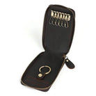Vintage Style Leather Keychain Wallet for Car Keys & Keyring Holder - VacationGrabs