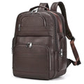 Double Layer Leather Backpacks For Men Large Capacity