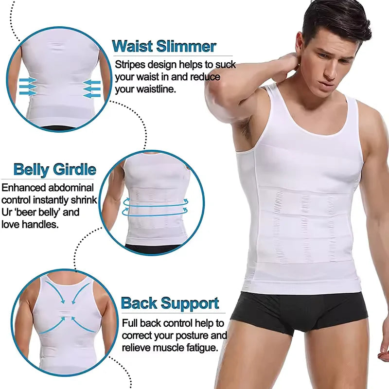 Men's Compression Tank Top with Tummy Control