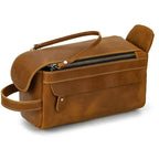 Genuine Leather Toiletry Bag for Men and Women - VacationGrabs