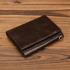 Trifold Leather Short Wallet for Men RFID Purse Multi-Function Wallet - VacationGrabs