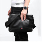 Thick Genuine Leather Shoulder Messenger Bag Anti-Theft - VacationGrabs