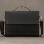 Retro Leather Shoulder Bag Men's Casual Vertical Sling - VacationGrabs