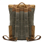 Men's Crazy Horse Leather Travel Backpack, 20-35L