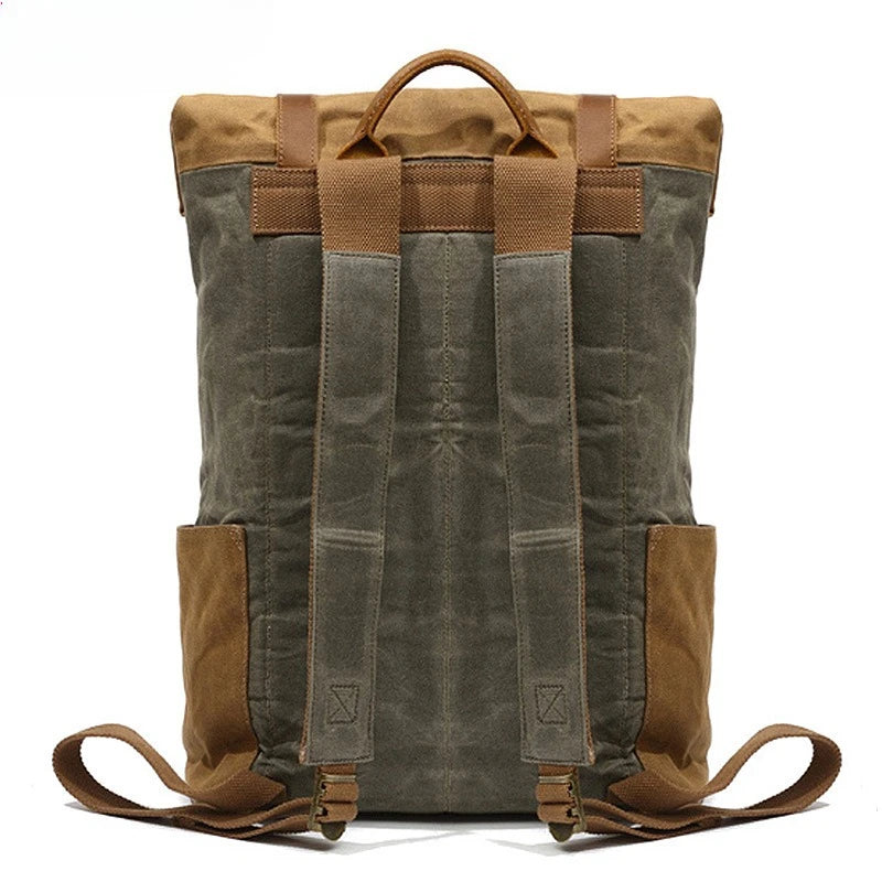 New Outdoor Travel Backpack Genuine Crazy Horse Leather Casual Backpack for Men