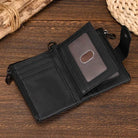 Real Cowhide Designer Wallet for Men Women Slim Business Purse - VacationGrabs