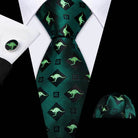 Green Silk Tie Set for Men: Multiple Shades Available - VacationGrabs