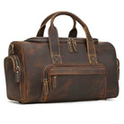 Designer Business Travel Leather Duffle Bag for Men Outdoor Coffee - VacationGrabs