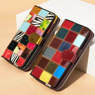 Designer Women’s Plaid Mobile Phone Leather Wallet Long Clutch Purse - VacationGrabs