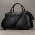 Soft Cowskin Leather Duffle Bag for Men & Women Weekend Travel - VacationGrabs