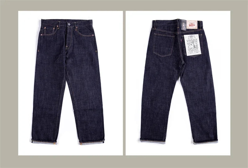 Red Tornado Selvedge Denim Jeans Loose Fit Straight Leg Pants Amekaji
